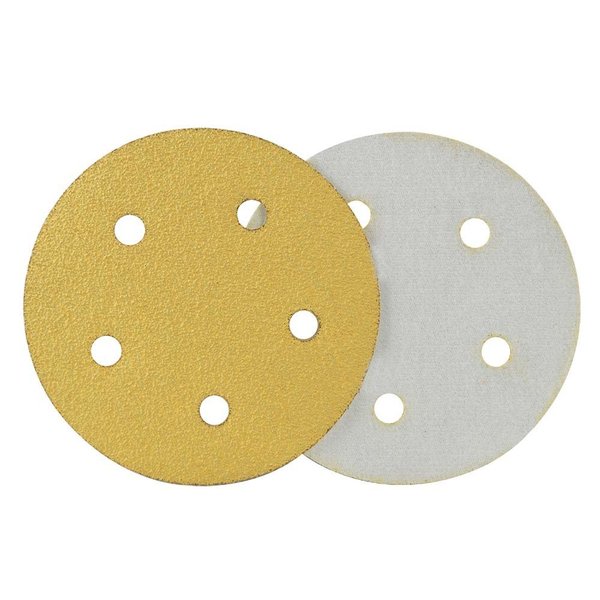 Superior Pads And Abrasives 150 Grit 5 Inch Diameter 5-Hole PSA Sanding Paper (Ceramic Aluminum Oxide), PK 25 SD558P